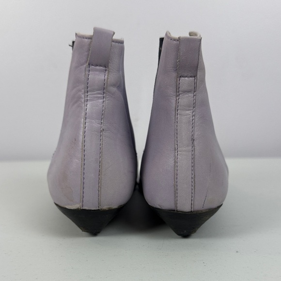 Vintage Hobbs London Chelsea Lavender Leather Pointed-Toe 80’s Boots Size 5 - Picture 5 of 11